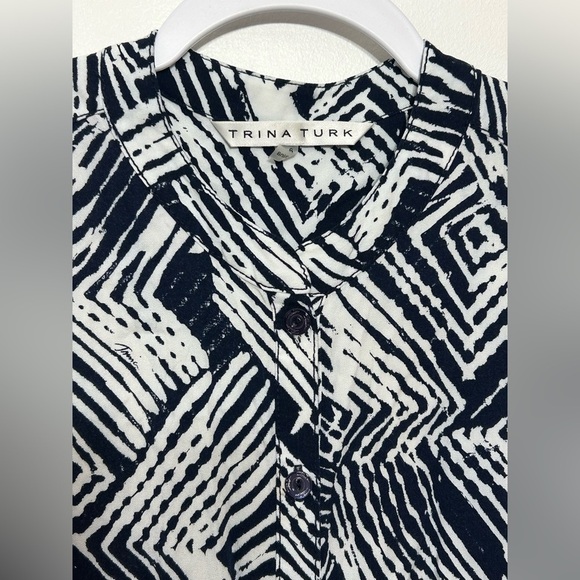 Trina Turk Zandra Woodblock Graphic Sleeveless Jumpsuit - Picture 6 of 11